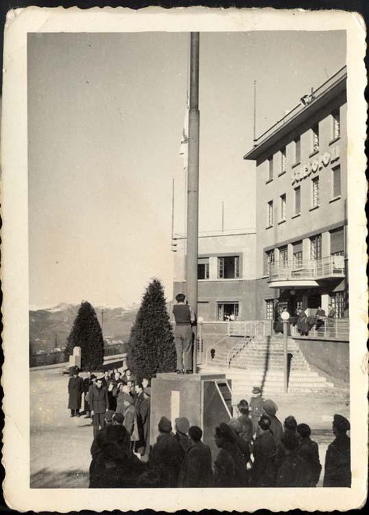 Selvino, Italy, Postwar, Raising a Flag in the Children's Home